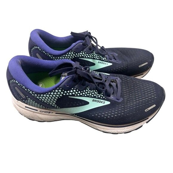 Brooks Ghost 14 Peacoat Yucca Navy Running Shoes Women's Size 9 Wide 1203561D446 - Picture 4 of 11